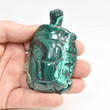 3.03" POLISHED MALACHITE TURTLE Animal Carving Congo CM46