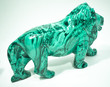 8.54" Polished MALACHITE Lion Animal Carving - CONGO MC-274