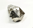 6.41" Polished PYRITE Double Terminated VOGEL 6 sided Huanzala mine, Peru T510