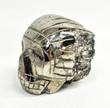 3.62" Polished PYRITE INDIAN SKULL Carving Huanzala mine, Peru T507