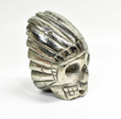 3.62" Polished PYRITE INDIAN SKULL Carving Huanzala mine, Peru T506