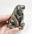 2.87" Polished PYRITE DOG Animal Carving Huanzala mine, Peru T501