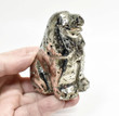 2.87" Polished PYRITE DOG Animal Carving Huanzala mine, Peru T501