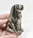 3.11" Polished PYRITE DOG Animal Carving Huanzala mine, Peru T505