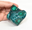 3.38" POLISHED BULLSEYE "Blue" MALACHITE Congo B296