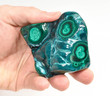 3.38" POLISHED BULLSEYE "Blue" MALACHITE Congo B296