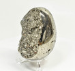 3.18" POLISHED PYRITE EGG With Stand Huanzala mine, Peru T521