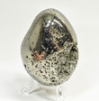 3.18" POLISHED PYRITE EGG With Stand Huanzala mine, Peru T521