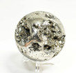 2.63" POLISHED PYRITE SPHERE With Stand Huanzala mine, Peru T524