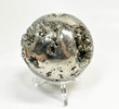 2.63" POLISHED PYRITE SPHERE With Stand Huanzala mine, Peru T524