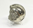 3.22" POLISHED PYRITE SPHERE With Stand Huanzala mine, Peru T529