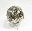 2.71" POLISHED PYRITE SPHERE With Stand Huanzala mine, Peru T527