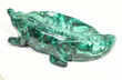 6.88" Polished MALACHITE CROCODILE BOWL Carving Congo CM108