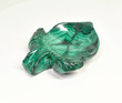 3.81" Polished MALACHITE LEAF BOWL Carving Congo CM103
