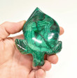 3.81" Polished MALACHITE LEAF BOWL Carving Congo CM103