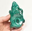 4.44" Polished MALACHITE FROG BOWL Carving Congo CM113