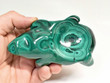 4.44" Polished MALACHITE FROG BOWL Carving Congo CM113