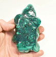 4.44" Polished MALACHITE FROG BOWL Carving Congo CM113