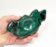 5.70" Polished MALACHITE BOWL Carving Congo CM105