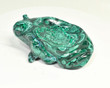 3.85" Polished MALACHITE CHRYSOCOLLA TURTLE BOWL Carving Congo CM115