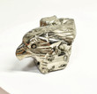 3.74" POLISHED PYRITE EAGLE Bust Carving Huanzala mine, Peru T534