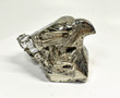 3.14" POLISHED PYRITE EAGLE Bust Carving Huanzala mine, Peru T532