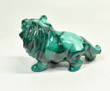 3.18" Beautiful POLISHED MALACHITE LION Animal Carving - Congo CM122