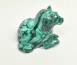 2.55" Beautiful POLISHED MALACHITE LION Animal Carving - Congo CM129