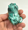 2.55" Beautiful POLISHED MALACHITE LION Animal Carving - Congo CM129