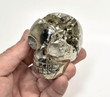 2.51" Polished PYRITE SKULL CARVING Huanzala mine, Peru T539