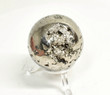 1.73" Polished PYRITE SPHERE With Stand Huanzala mine, Peru T552