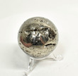 1.92" Polished PYRITE SPHERE With Stand Huanzala mine, Peru T547