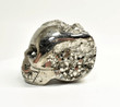 3.03" Polished PYRITE SKULL CARVING Huanzala mine, Peru T540