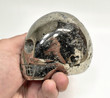 2.99" Polished PYRITE SKULL CARVING Huanzala mine, Peru T542