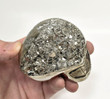 2.99" Polished PYRITE SKULL CARVING Huanzala mine, Peru T542