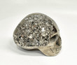 2.99" Polished PYRITE SKULL CARVING Huanzala mine, Peru T542