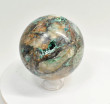 4.04" Polished QUARTZ CHRYSOCOLLA MALACHITE Sphere With Stand Peru T556