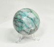 2.40" Polished QUARTZ CHRYSOCOLLA MALACHITE Sphere With Stand Peru T559