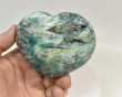 3.58" Polished QUARTZ CHRYSOCOLLA MALACHITE Heart Peru T572