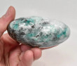 3.34" Polished QUARTZ CHRYSOCOLLA MALACHITE Heart Peru T564