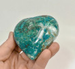 3.11" Polished QUARTZ CHRYSOCOLLA MALACHITE Heart Peru T574
