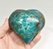 3.89" Polished QUARTZ CHRYSOCOLLA MALACHITE Heart Peru T577