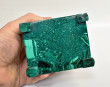 3.70" Polished MALACHITE JEWELRY BOX - Congo CM133