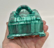 3.58" Polished MALACHITE JEWELRY BOX - Congo CM141