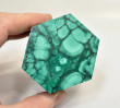 2.63" Polished MALACHITE Hexagon JEWELRY BOX - Congo CM143