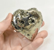 2.91" POLISHED PYRITE HEART Huanzala mine, Peru T611
