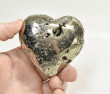 2.71" POLISHED PYRITE HEART Huanzala mine, Peru T615