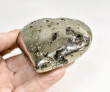 2.91" POLISHED PYRITE HEART Huanzala mine, Peru T599