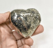 2.40" POLISHED PYRITE HEART Huanzala mine, Peru T596