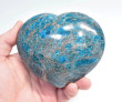 4.21" POLISHED BLUE APATITE Heart Madagascar T618